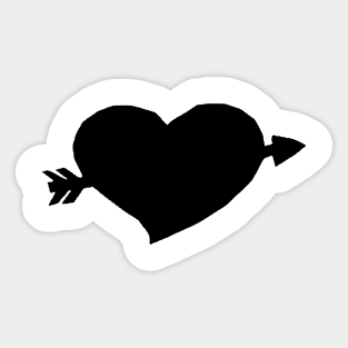 Valentines Heart and Arrow Sticker